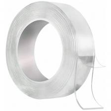 Клейкая нано лента Torso, прозрачная, двусторонняя, акриловая 30 мм х 3 м