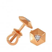 Серьги-пусеты TALANT из золота с бриллиантами