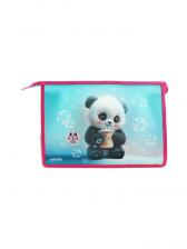 Папка для тетрадей А4, 330x230x100 мм, deVENTE Yummy Panda, молния сверху, пластиковая, для девочки