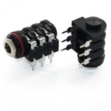 5 шт. стерео аудио микрофон 6,35 мм Розетка Гнездо разъем 6 контактов