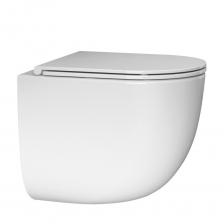 Унитаз подвесной Abber Bequem безободковый белый с сиденьем дюропласт микролифт смыв торнадо (AC1132TC)