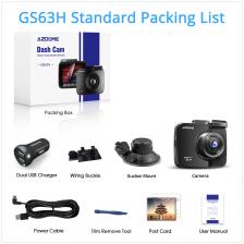 AZDOME GS63H видеорегистратор 4K Встроенный GPS координаты скорости WiFi DVR Двойная линза Автомобильная камера видеорегистратор ночного видения 24H Park