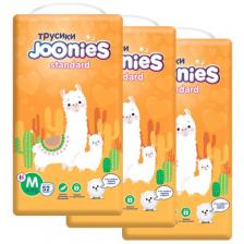 Joonies трусики Standart M, 6-11 кг, 52 шт., 3 уп., , оранжевый