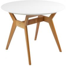 Стол с закругленными углами R-Home Нарвик круглый д.960 Белый (круглая столешница, 4 ножки)