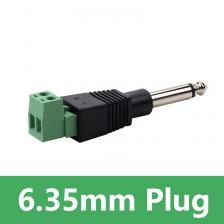 5/20/100 шт. аудиоразъем 6,35 мм, 1/4 дюйма, 6,3 мм, 2-контактный 3-контактный штекер, моно стерео для терминала, разъем без пайки, аудиоголовка