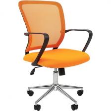 Компьютерное кресло CHAIRMAN 698 хром (Металл,Пластик,Ткань,Сетка/Оранжевый)
