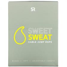 Sports Research, Sweet Sweat®, канатная скакалка, черный, 1 скакалка