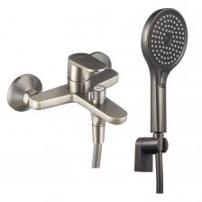 Смеситель для ванны Corsa Deco CX графит однорычажный с коротким изливом с лейкой (FBTCX1MG)