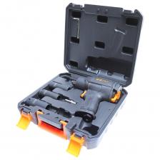 Пневматический гайковерт предназначен для использования в сборочных цехах предприятий и на станциях технического обслуживания автомобилей, а также может с успехом применяться в условиях домашней автомастерской. Технические характеристики: посадочный квадрат 1/2", максимальный крутящий момент - 1560 Nm, максимальное число оборотов - 8500 об/мин, давление - 6 бар, расход воздуха - 184 л/мин., головки - 17,19,22мм. Пневмогайковерт ударный облегчает и ускоряет операции, связанные со сборкой и разборкой различного вида резьбовых соединений в процессе монтажных и демонтажных работ.  