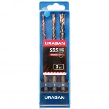 Буры sds-plus по бетону Uragan 901-25554-H3