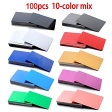 Металлические визитные карточки из алюминия, 100 шт.