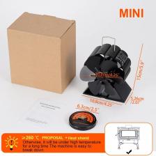 Мини-вентилятор для печи, 6-лопастной тепловой вентилятор для камина, дровяная горелка, эко-тихий вентилятор для печи, обогреватель для дома, эффективное распределение тепла