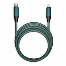Кабель для зарядки и передачи, супертолстый BOLD TYPE C - LIGHTNING мятный, 3А, TPE, 1 м, Smartbuy (IK-12-PDBOLD-MINT), цена за 1 шт