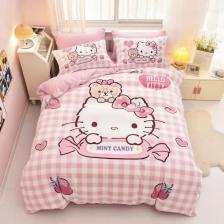 Пододеяльник MINISO Hello Kitty розовый 100% полиэстер