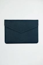 Чехол-конверт кожаный DOST Leather co. для MacBook Air 13"/Pro 13" 2017-2020г. (Цвет: Сапфир)