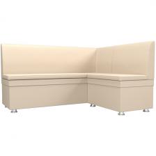 Кухонный угловой диван Уют правый (экокожа бежевая) Лига Диванов 28383