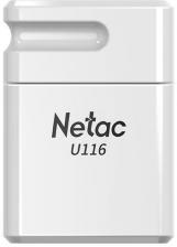 Флеш Диск Netac U116 16Gb , USB3.0, миниатюрная пластиковая белая