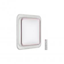 Светильник 7683/EL линии LOSY состоит из металлического основания (базы) и пластикового рассеивателя. Материал рассеивателя - высококачественный пластик марки PMMA 2.0 белого цвета с матовой поверхностью, без текстуры. Пластик обеспечивает светильнику равномерное рассеивание и хорошее светопропускание. Форма плафона: квадратная, декорирована ободом из пластика, цвет кофе. Обод украшен прозрачной вставкой "под хрусталь". Степень защиты IP43 позволяет использовать светильник в определенных зонах влажных помещений. В комплект входит заменяемый LED модуль с линзами, мощностью 70Вт, которая соответствует лампе накаливания 610Вт. А также пульт ДУ (с креплением на стену), с помощью которого осуществляется плавное изменение цветовой температуры 3000-6000К, изменение яркости, переход в режим переключения теплого/белого/холодного/ночного света. Светильник имеет функцию "память".