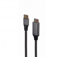 Видеокабель Кабель DisplayPort-HDMI Cablexpert, 4K, 1.8м, 20M/19M, черный, экран, пакет (CC-DP-HDMI-4K-6)