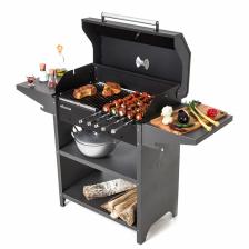 Мангал Family Standart BBQ FSB2000, 133.2x44.1x96.6 см, 2 мм, крышка, боковые полки
