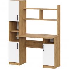 Стол компьютерный СТК 13 – это многофункциональный предмет мебели, который объединяет удобство работы за компьютером с возможностью хранения различных принадлежностей. Такой стол становится отличным решением для офисов, учебных кабинетов и домашних рабочих пространств. Просторная столешница предоставляет достаточно места для размещения компьютера, монитора, клавиатуры и других аксессуаров. Полки идеально подходят для размещения книг, документов, папок и других офисных принадлежностей. Материал корпуса: ЛДСП Материал фасада: ЛДСП Дверцы: Распашные