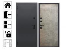 Дверь 11 см ISOTERMA Букле графит бетон лофт 860L
