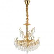 Потрясающая хрустальная люстра является ярким представителем современной классики. Сложный каркас с флористическими мотивами изготовлен методом точного литья. Модель украшена кристально чистыми хрустальными подвесками с искусной огранкой. Идеально впишется в модные интерьеры современных городских квартир и стильных загородных домов, ярко освещая гостиную, спальню, кухню и кабинет.