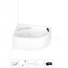 Асимметричная премиум-ванна Grance Hill производится в размере 170*105 см с лево- и правосторонним разворотом. В сочетании с закругленным экраном, изготовленным без швов и стыков, купель с диагональным расположением превращается в стильный акцент, а ее эргономичная форма позволит расположиться с комфортом людям разного телосложения. Широкие бортики — идеальное место для предметов гигиены или же монтажа встраиваемого смесителя. Основа ванн из литьевого акрила — жесткий 4 мм лист полиметилметакрилата (ПММА), который помещают в вакуум-формовочное оборудование и под большим давлением заполняют матрицу будущей ванны. Для максимальной прочности конструкции по всему основанию купели закладывается усиленная плита ДСтП, а внешняя сторона покрывается смесью полимера с отвердителем и ровингом. После отверждения в ванне высверливают отверстия для слива-перелива. Сифон-автомат Useful Extras от Wellsee изготовлен из полипропилена высокой термической стойкости и прочности, неуязвим к воздействию агрессивных химических средств. Самоочищающаяся форма и изгибы сифона препятствуют скоплению грязи внутри обвязки и поддерживают высокую пропускную способность — 50 л/мин. Конструкция ванны предполагает установку на поперечные ножки или усиленный металлический каркас с максимальной нагрузкой до 500 кг и предусматривает дополнительную фиксацию к стене. Наличие регулировок на каждой ножке и распорках обеспечивает удобство установки на различных поверхностях.