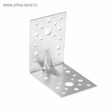 Уголок крепежный усиленный ТУНДРА krep, 90x90x65x2 мм (упак 25 шт.)