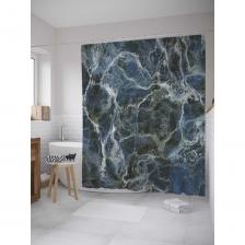 Штора-занавеска для ванной Штора (занавеска) для ванной JoyArty "Текстура темного мрамора" из сатена, 180х200 см с крючками, sc_33995