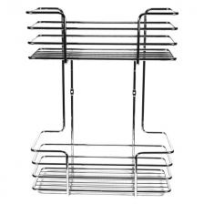 полка прямоугольная 2-х ярусная ЧМЗ Новые горизонты 30х13,6х39см хром