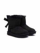 Угги детские UGG Kids Bailey Bow II замшевые на завязках, черный