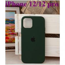 Чехол "ЭКОLАЙН", силикон, ABS-пластик, для iPhone 12 / iPhone 12Pro, противоударный, цвет темно зеленый