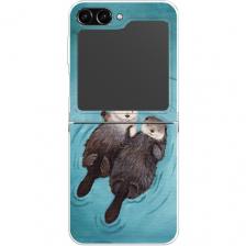 Чехол на Samsung Galaxy Z Flip 5 / Самсунг Галакси Зет Флип 5 с принтом Парочка бобров