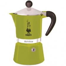 Гейзерная кофеварка Bialetti Rainbow, 270 мл зеленый 0.27 л 6 шт. 23 см 0.6 кг