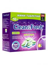 Таблетки для посудомоечных машин Clean&Fresh All in1 mini tabs, 100 шт