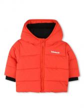 Детская водоотталкивающая куртка-пуховик с капюшоном Timberland, цвет Tangello
