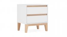 Тумба прикроватная Orel, цвет Белый премиум, Дуб сонома