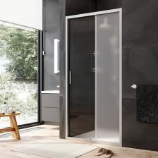 Душевая дверь AM.P Gem Solo 100x195, стекло матовое, профиль матовый хром W90G-100-1-195MM