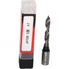 Сверло твердосплавное монолитное. Полностью состоит из сплава карбида вольфрама, что определяет его большую стойкость по сравнению со сверлом, имеющим твердосплавную напайку, а также увеличенным ресурсом по количеству возможных заточек.