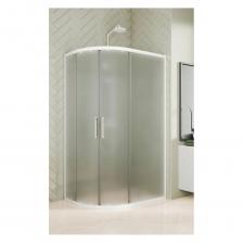 Душевой уголок GuteWetter GWMPKB018RB 130x110x200 см, цвет фурнитуры белый матовый, цвет стекла матовый, стекло закаленное 6 мм, открывание двери левое / правое 4698032689964