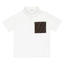 Поло Fendi Kids Jersey Polo, белый