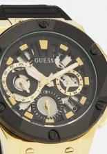 Наручные часы Circuit Guess, черные солнечные лучи/золотой цвет