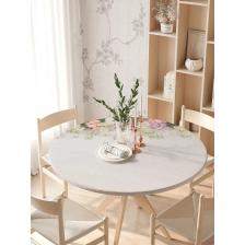 Скатерть на кухонный стол JoyArty Весенняя сирень, круглая на резинке, диаметр 105-120 см frtc_294378_140x140 предназначена для дома. Изготовлена из прочной и легко моющейся ткани, поэтому защищает поверхность стола от загрязнений и повреждений. Эстетичный дизайн делает скатерть универсальным выбором для любых торжеств и повседневного использования. Простота в уходе и долговечность материалов обеспечивают ее длительное использование.