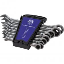 Набор ключей комбинированных Набор комбинированных ключей TLX MT8602PR рожковые и накидные, с трещоткой, 6-19 мм, на клипсе, 9 шт. 73375