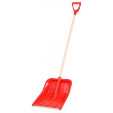 Лопаты для уборки снега Лопата ФОБОС 100184-3 пластмассовая с деревянным черенком и V-ручкой