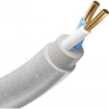 Кабель силовой с пластмассовой изоляцией на напряжение 0,66 кВ круглой формы. Кабель соответствуют требованиям ГОСТ 31996-2012. Кабель имеет 2 медные однопроволочные жилы сечением 2,5 мм2. Кабель NUM ELITRON применяется для прокладки в сухих и влажных жилых и общественных зданиях, в открытом виде, поверх штукатурки (в ней и под ней), внутри и вне кирпичных и бетонных стен, за исключением прямой заделки в сырой бетон. Для прокладки на открытом воздухе может применяться только в трубах и кабель-каналах. С его помощью выполняют коммутацию осветительного оборудования, электрических розеток, выключателей и других изделий. Конструкция и характеристики кабеля NUM ELITRON соответствуют категории ГОСТ+, что даёт 100% гарантию максимального качества. Бухта 20 метров.