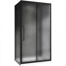 Душевой уголок Abber Schwarzer Diamant 110x100 AG30110BMH-S100BM-S100BM черный, стекло матовое