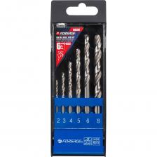 Набор сверл по металлу HSS 6 предметов от бренда Forsage - это набор спиральных свёрл, предназначенных для сверления отверстий в металлических изделиях.Качество. Сверло изготовлено из высококачественной быстрорежущей стали (HSS), которая обеспечивает высокую стойкость, выдающуюся скорость сверления, простым и точным центрированием и длительным сроком службы.Тип сверла - прокатная у-образная спираль, которая обеспечивает эффективное удаление стружки и улучшенную стабильность при сверлении.Универсальность. Цилиндрический хвостовик сверла предназначен для использования с различными типами электроинструментов: дрель, перфоратор, шуруповерт, сверлильный станок. Сверло по металлу HSS используется в производстве металлообрабатывающей промышленности, в ремонтных работах, а также при выполнении базовых домашних работ.Удобство хранения. Поставляется в пластиковом футляре, который обеспечивает удобное хранение и транспортировку сверл, что позволяет сохранить их в хорошем состоянии на протяжении длительного времени.