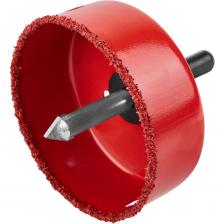 Коронка-чашка в сборе ELITECH 1820.170300 76 мм применяется для получения ровных отверстий в облицовочных материалах, а также в ячеистом бетоне, кирпиче и гипсокартоне. Используется на дрелях и легких перфораторах в режиме безударного сверления. Коронки-чашки с нанесением карбида вольфрама изготовлены из высокопрочной стали, имеют более широкий размерный ряд, чем кольцевые коронки, и позволяют сверлить средние и большие отверстия, с глубиной сверления до 25,4 мм. Материал - сталь, карбид вольфрама.